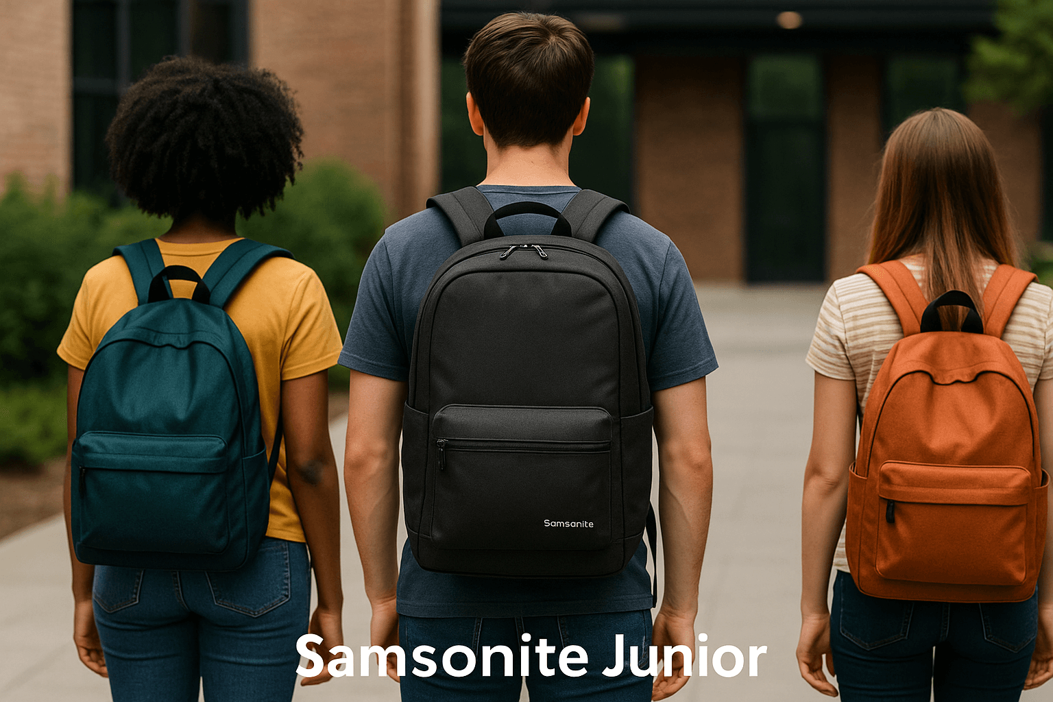 Samsonite Junior school backpack premium sleek black design with padded straps