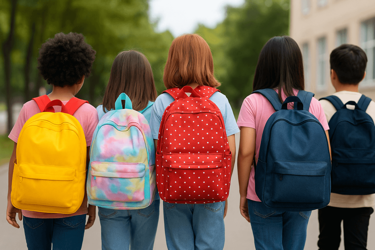 Colorful trendy school backpack popular in Pettah market, fashionable and budget-friendly