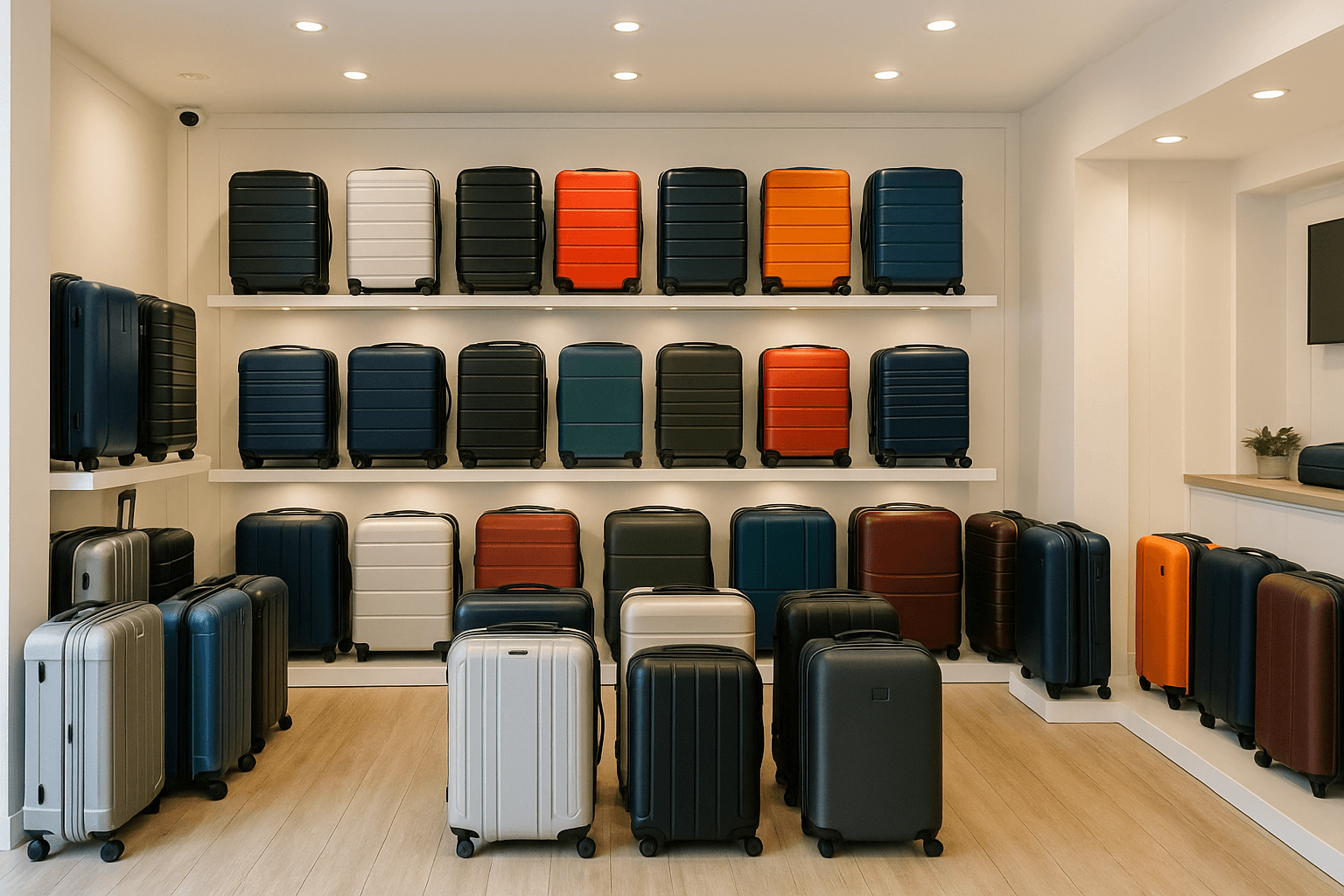 Sri Lanka luggage stores display with suitcases, cabin trolleys, and backpacks, 2025 guide